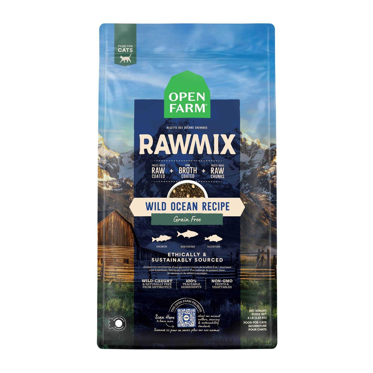 Grain Free RawMix Wild Ocean Dry Cat Food B9476