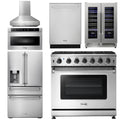36 Propane Gas Range, Range Hood, Microwave, Refrigerator, Dishwasher, Wine Cooler W200