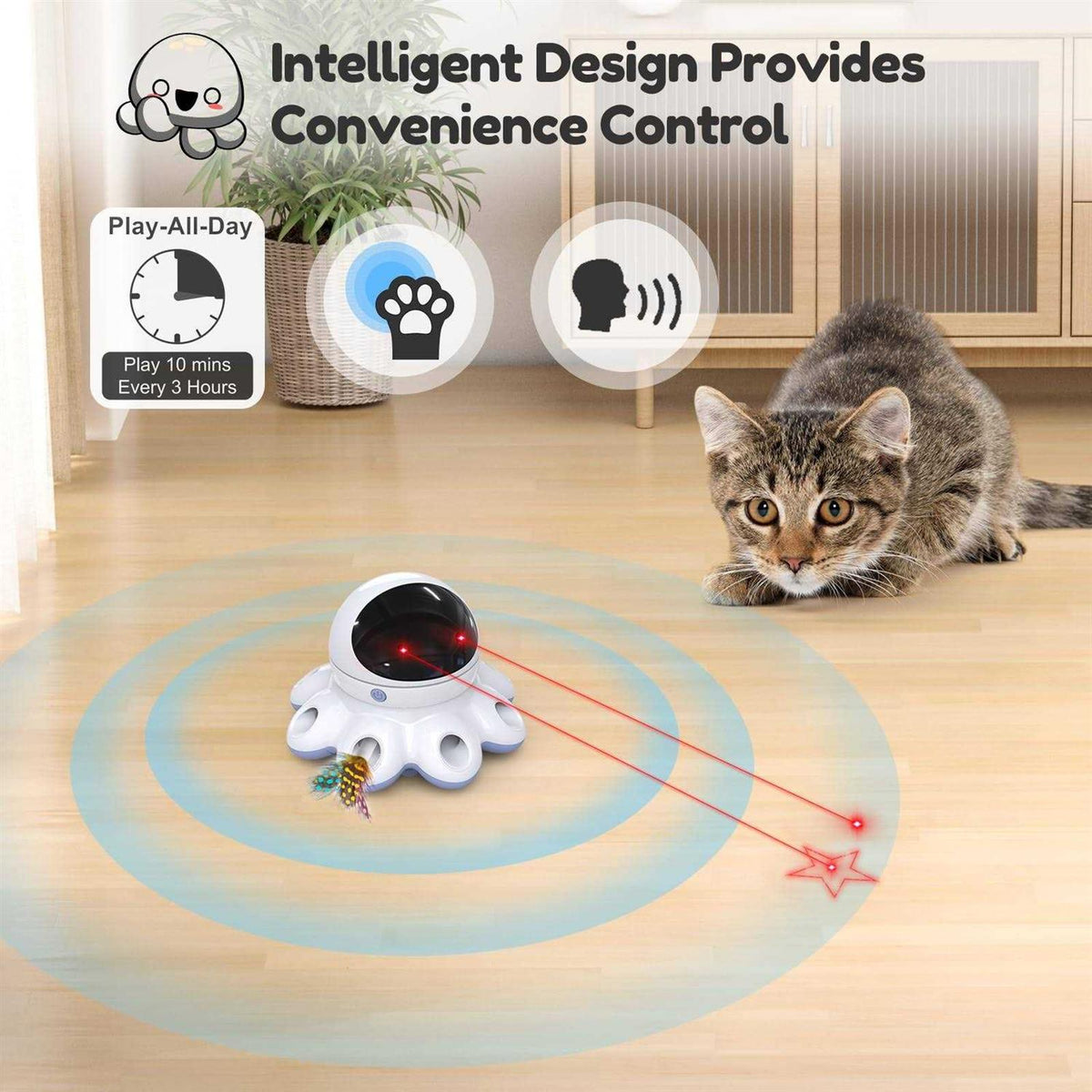 2-in-1 Interactive Cat Laser Toy O839406