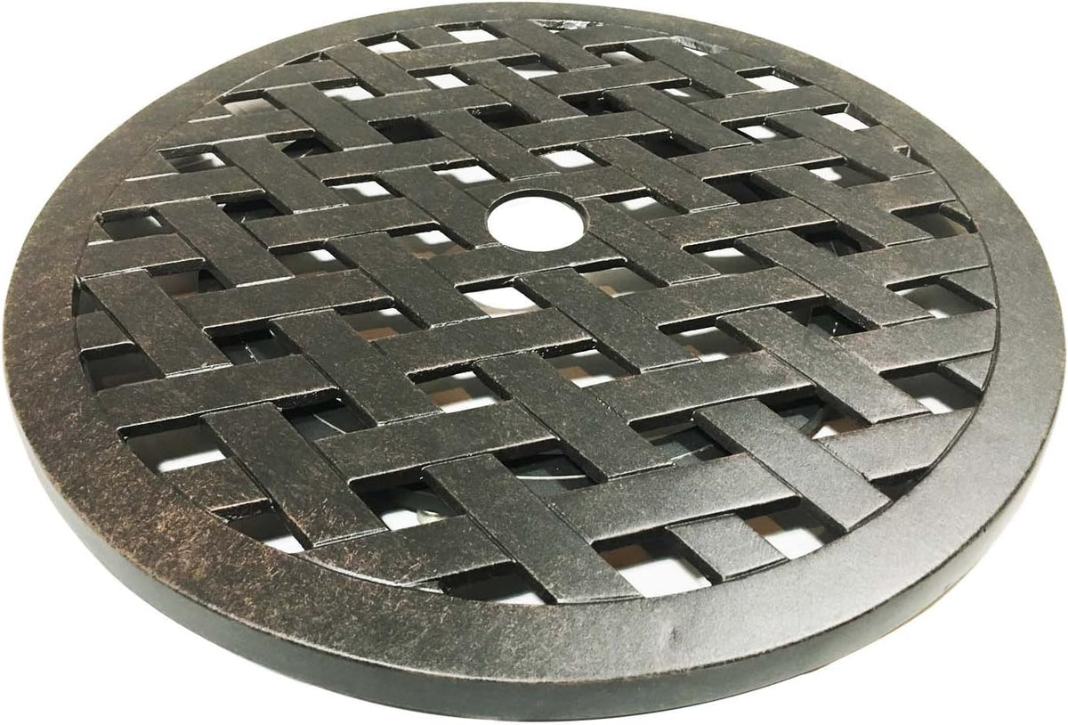 Outdoor Lazy Susan with Umbrella Hole 30 Turntable Cast Aluminum T334371