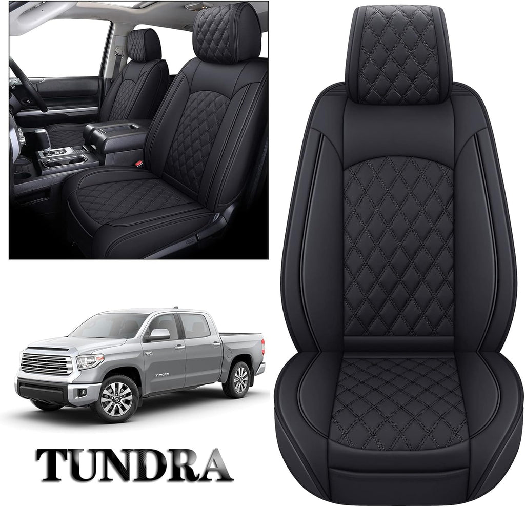 Waterproof Faux Leather Full Seat Covers 5 PCS Full Set Black-Red B4945