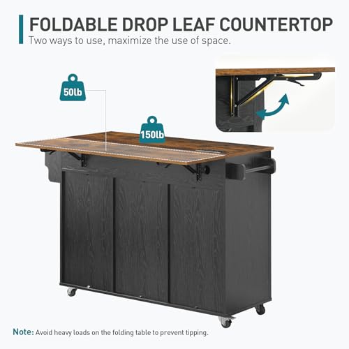 White Rolling Kitchen Island with Storage F717185