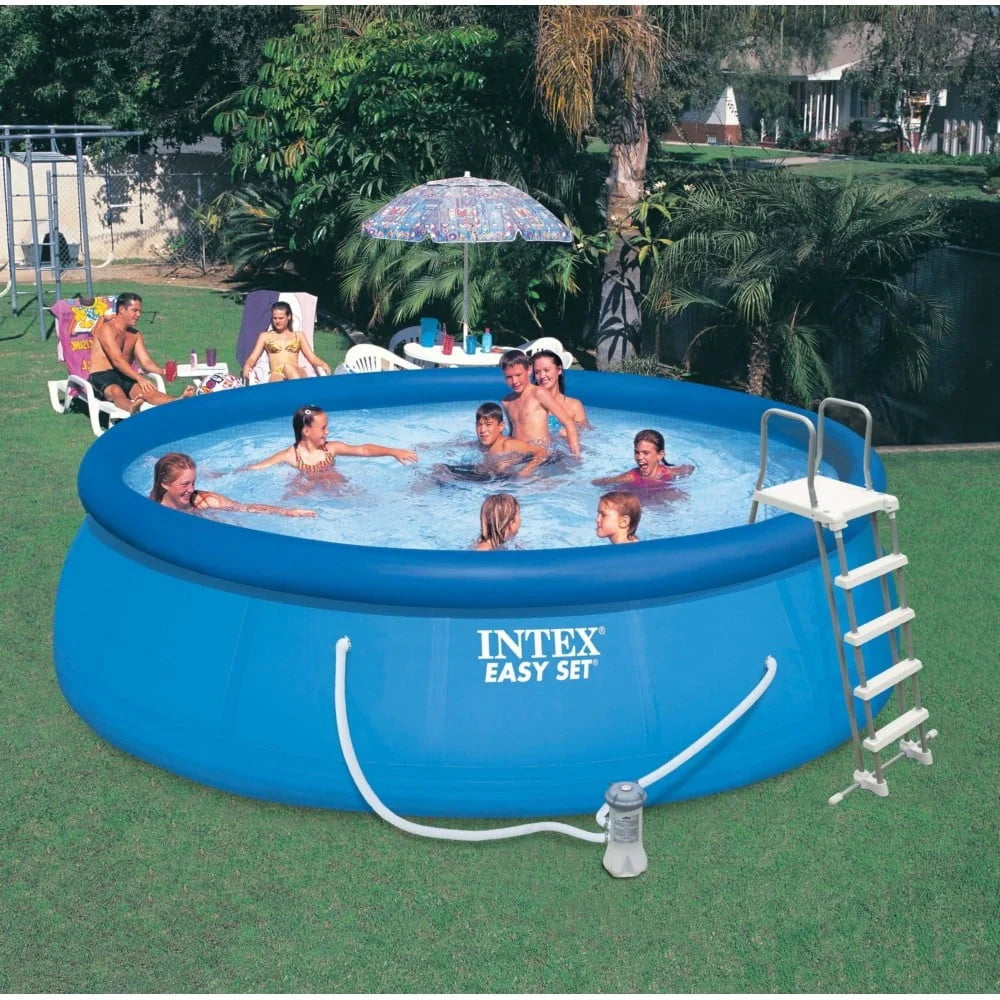 Above Ground Swimming Pool with Ladder and Pump Q543
