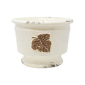 Rustic Garden Leaves Round Cachepot J89997