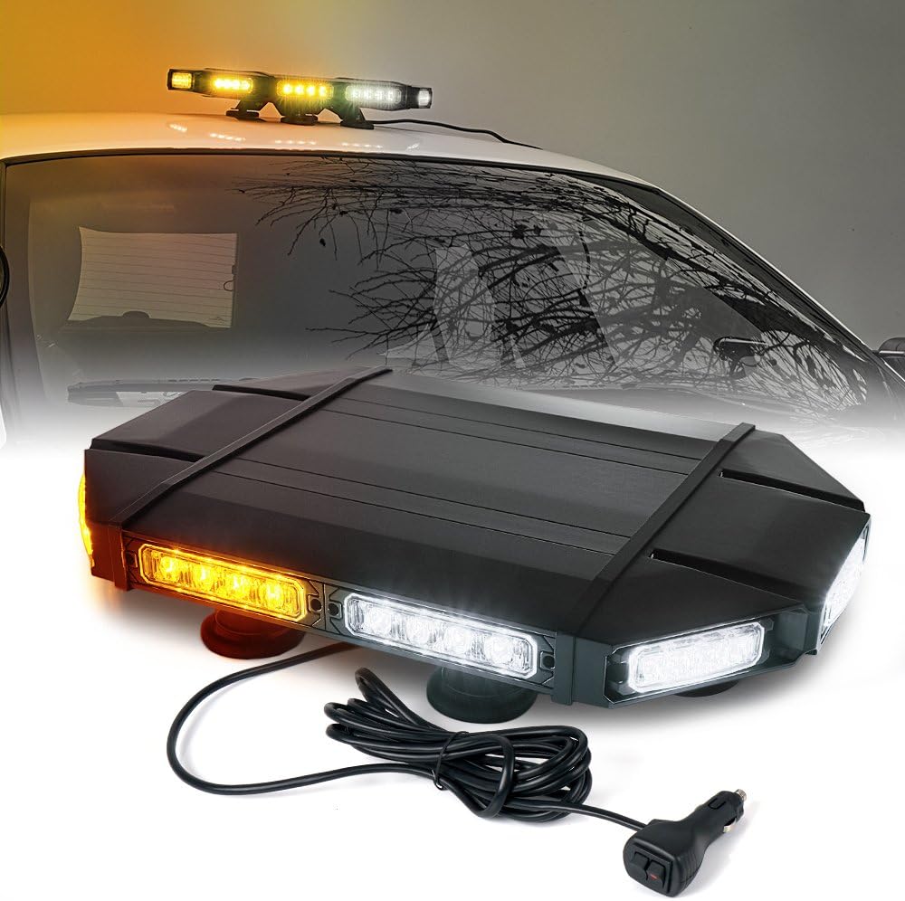 Blue 18 LED Magnetic Mount Emergency Strobe Light Bar U662