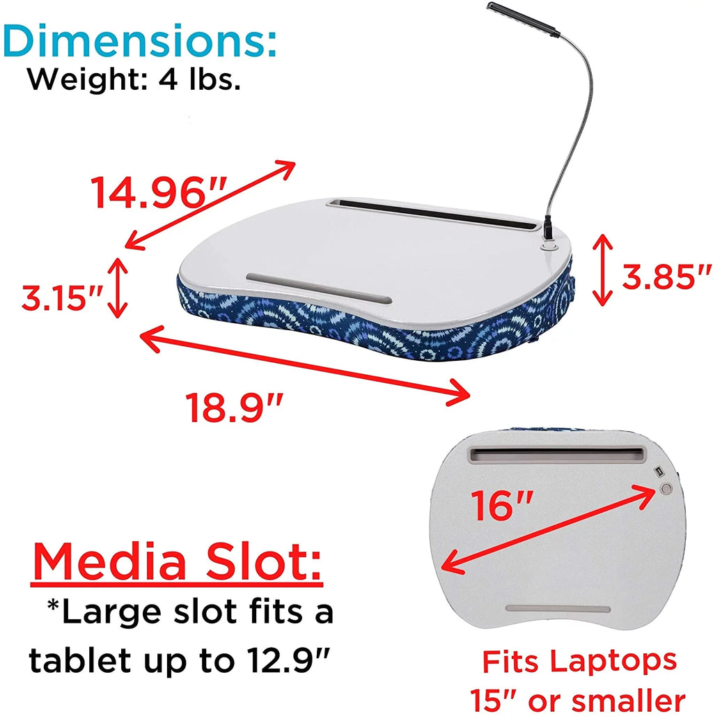 Lap Desk for Laptop and Writing with USB Light S5964