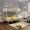 White Twin Over Full Metal Bunk Bed Q19883