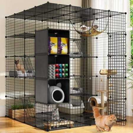Large 5-Tier Cat Cage with Hammock B587412