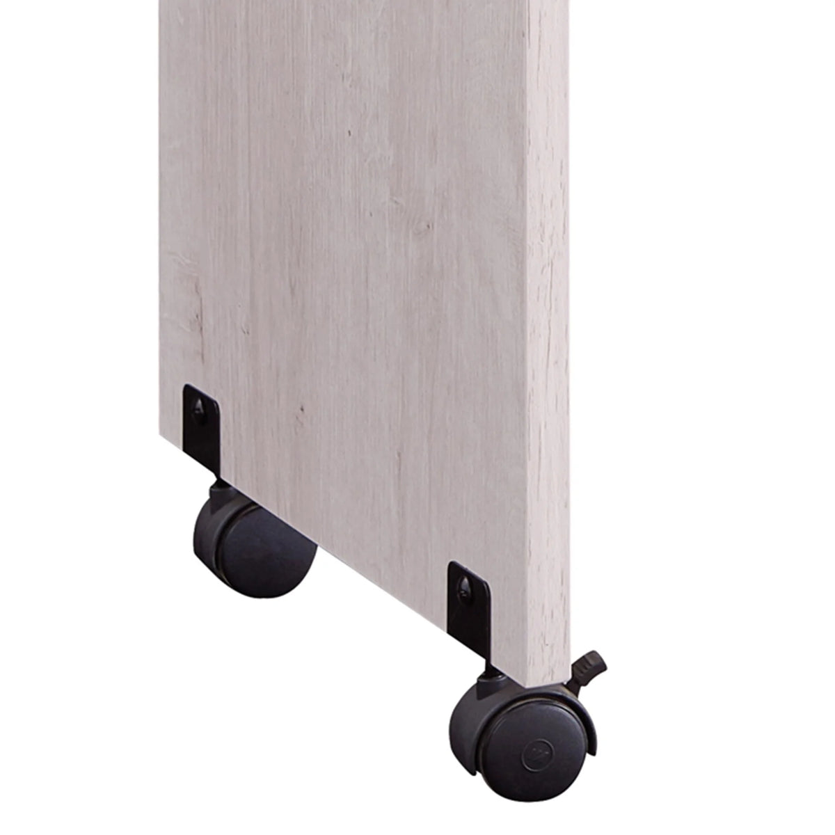 White Oak Wooden Desk Return with Casters O926