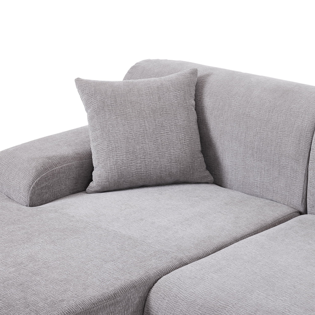 Gray L-Shape Modular Sectional Sofa Y47912