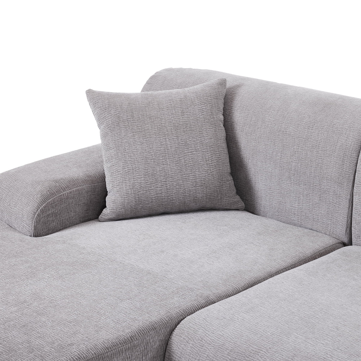 Gray L-Shape Modular Sectional Sofa Y47912