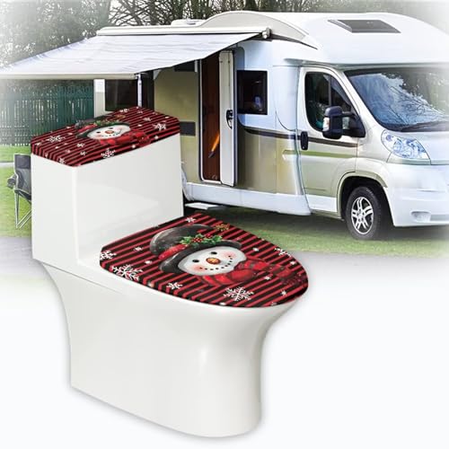 Snowman Toilet Lid Tank Cover Set L233300