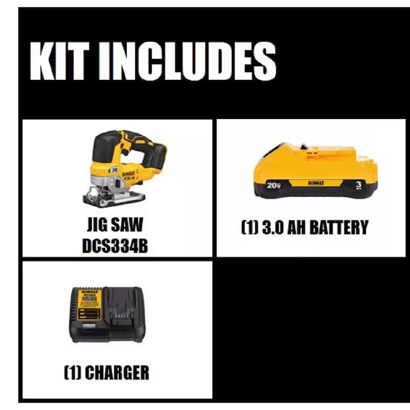20V MAX Cordless Brushless Jigsaw with 3.0Ah Battery and Charger T72545