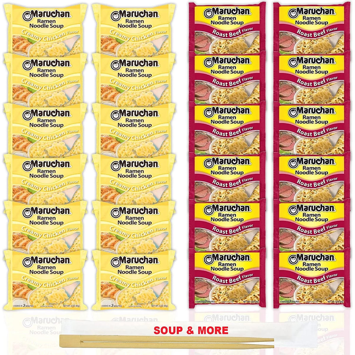 Instant Noodle Soup Variety, 2 Flavors, 24 Packs T856