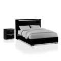 Black Wood Queen Bedroom Set with Nightstand I4753