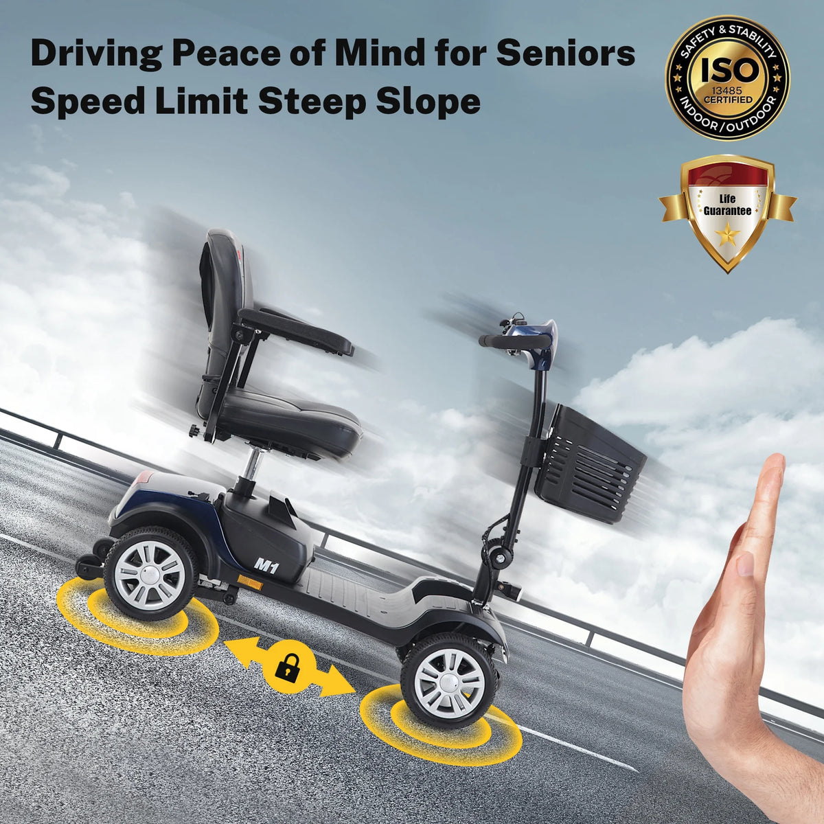 Blue 4 Wheel Mobility Scooter R4709