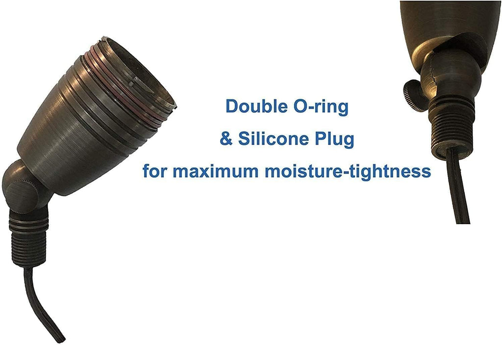 Solid Brass 6 Packs 12V Low Voltage Waterproof Landscape Spotlight V375