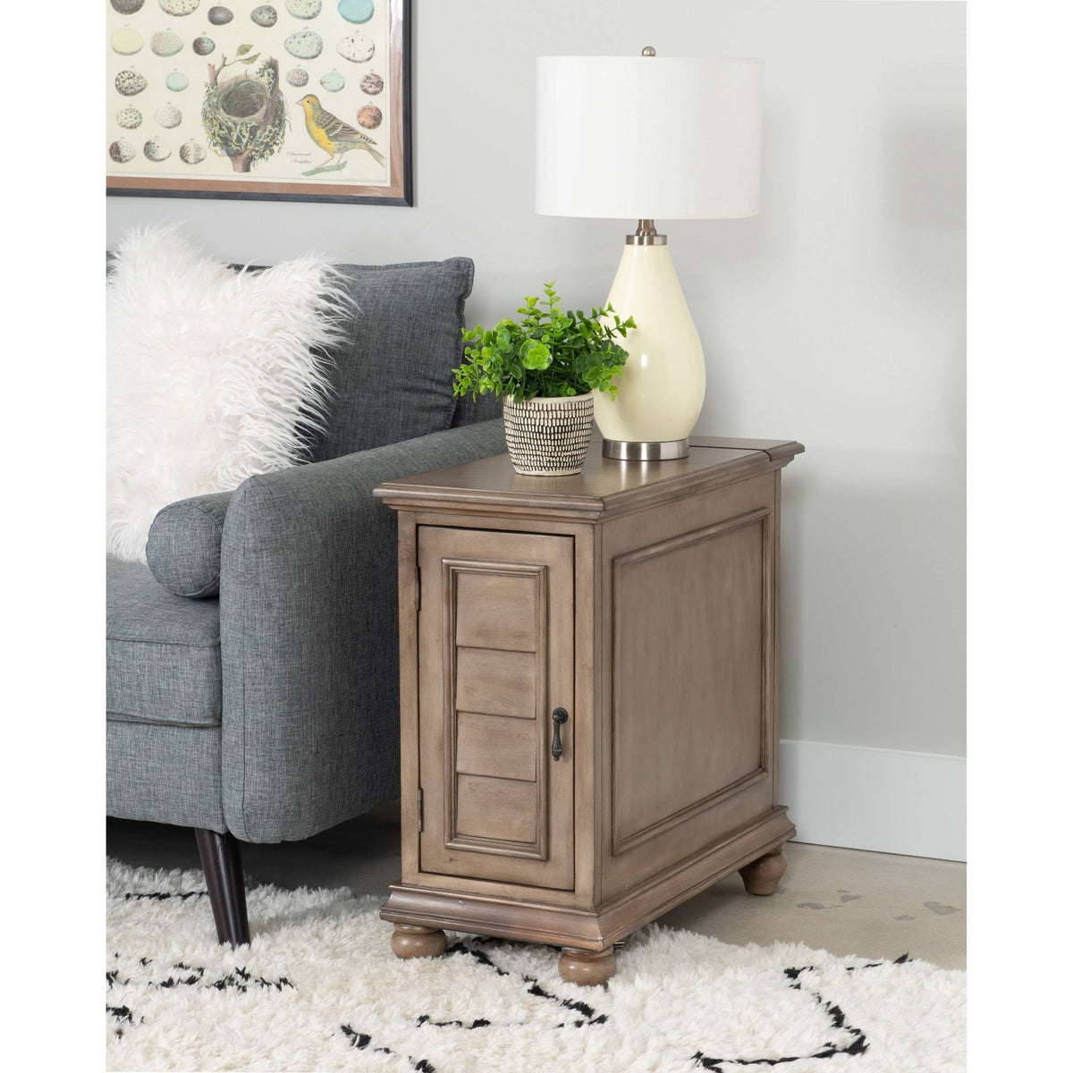 Grey Shutter Cabinet D4247
