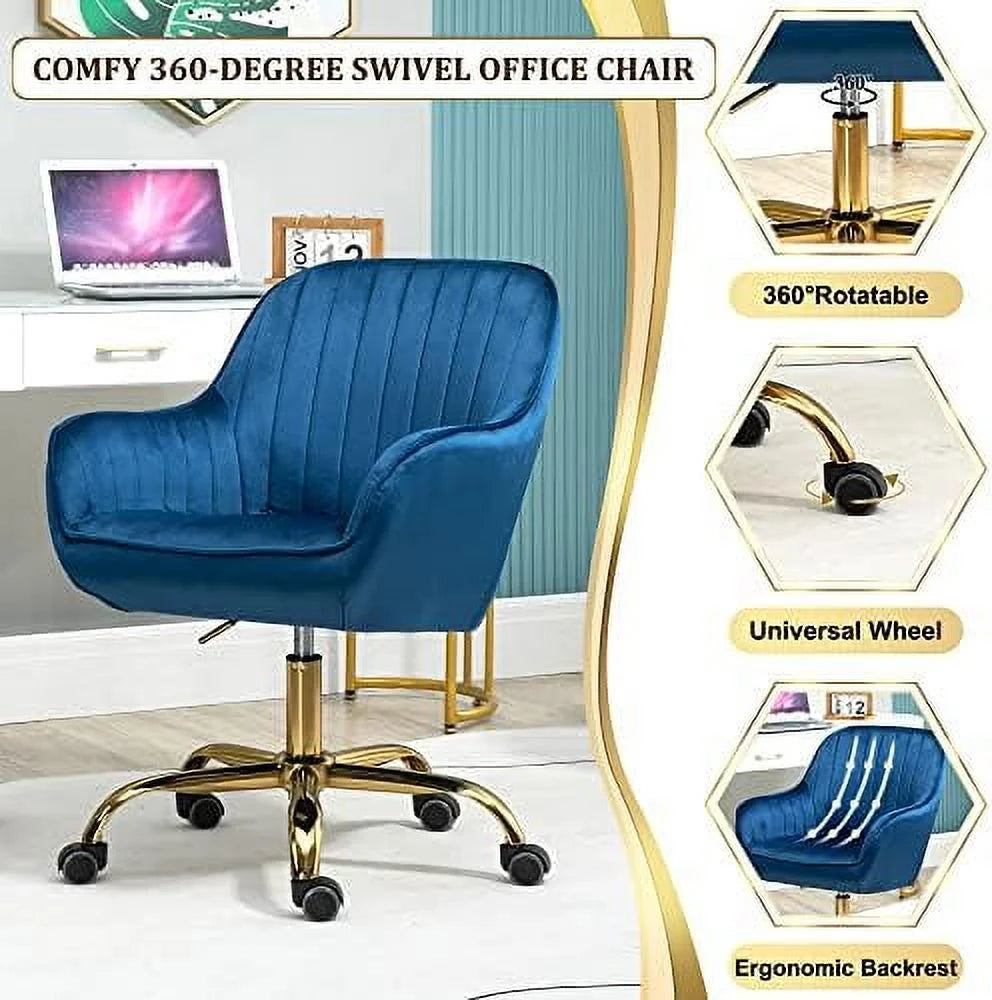 Swivel Chair with Wheels Adjustable Height Home Office Chair V64476