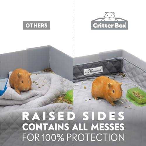 Washable Fleece Guinea Pig Cage Liner & Bedding with Raised Sides M9701