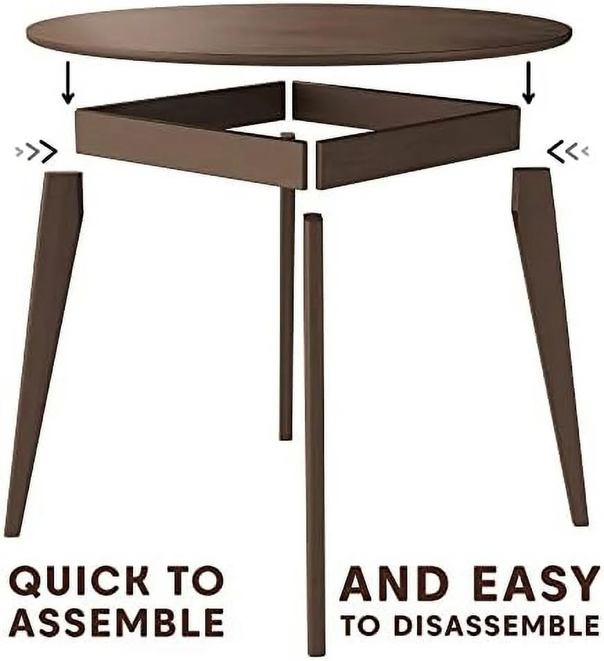 Round Birch Solid Wood Dining Table 40 inch P7820
