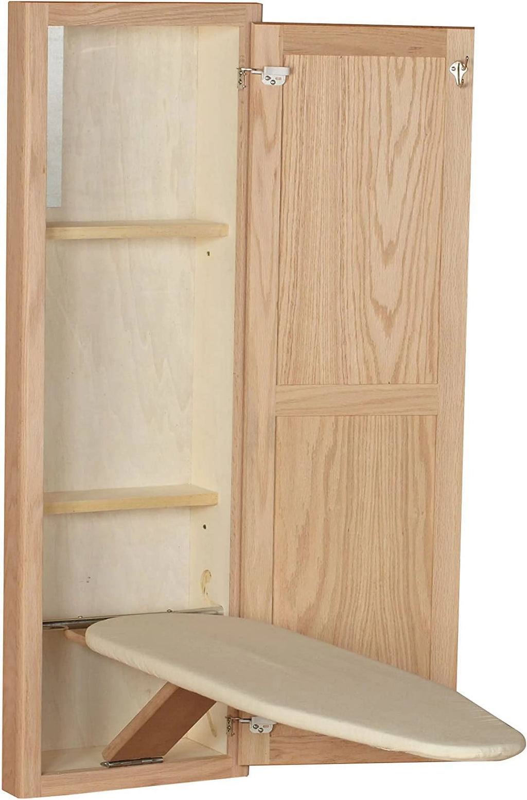 Recessed Ironing Board Cabinet with Storage Shelves B725701