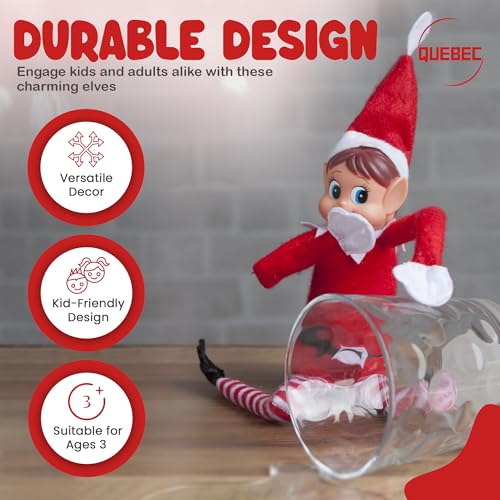 12 Inch Boy & Girl Christmas Elf Figures F668506