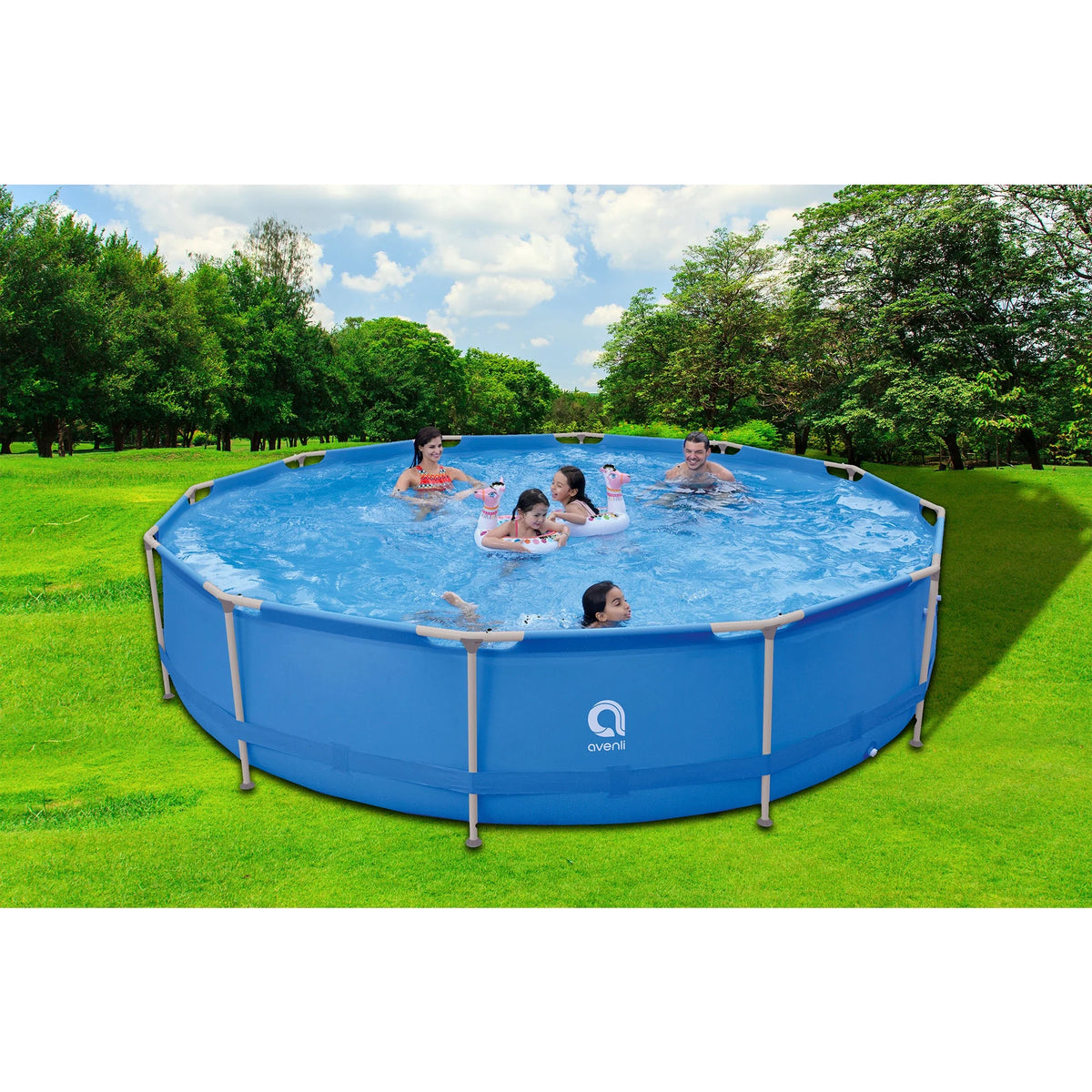 15 Foot x 36 Inch Steel Frame Above Ground Swimming Pool J8611