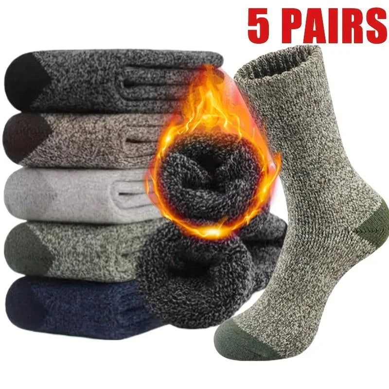 5 Pairs Thickened Warm Winter Socks B843