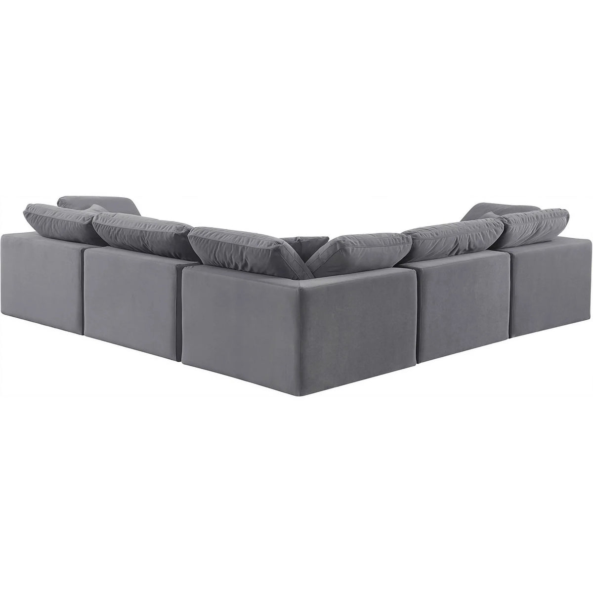 Grey Velvet Modular Sectional J320