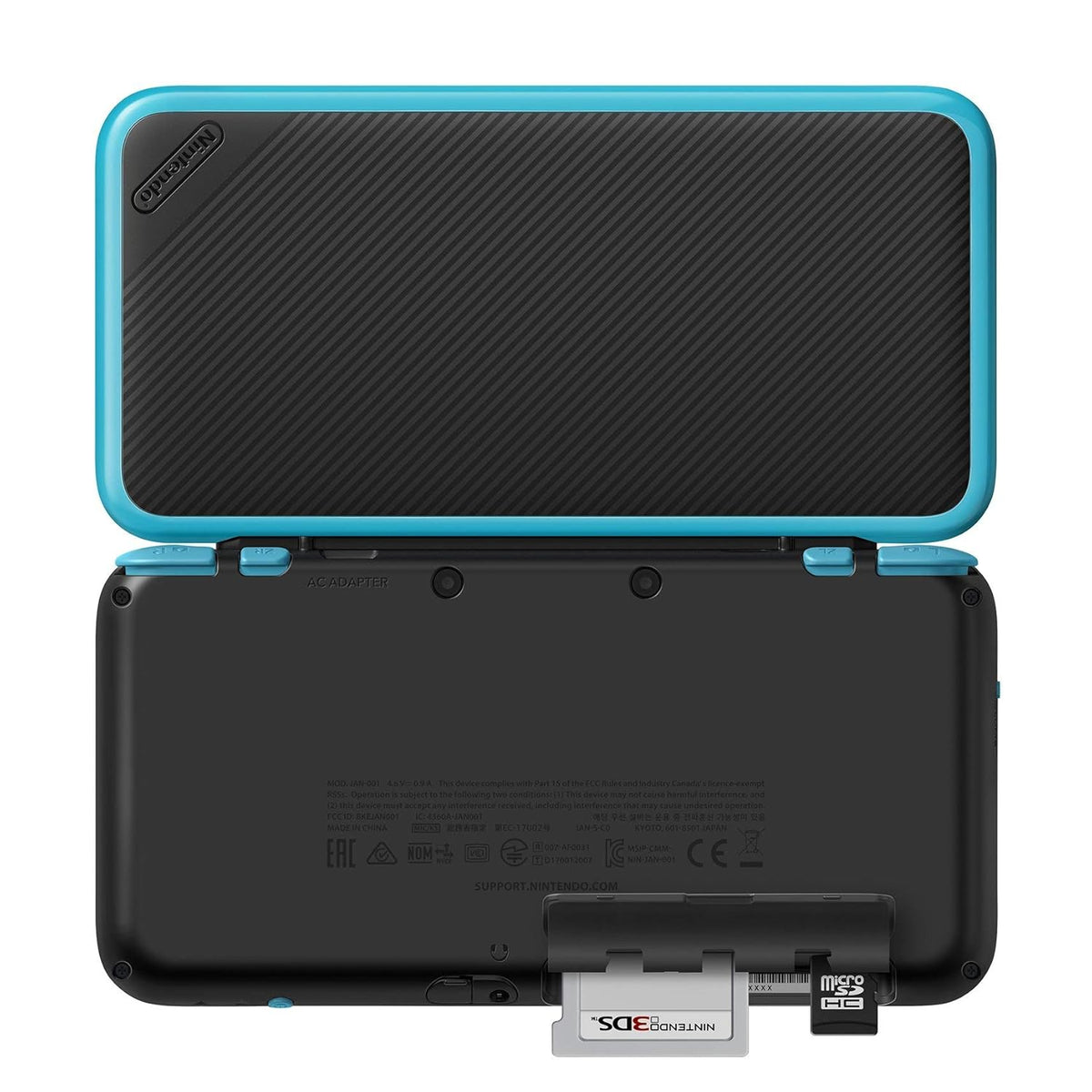 Black Turquoise Nintendo 2DS XL Q14088