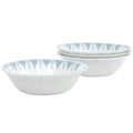 4 Piece 7.5 Inch Round Tempered Opal Glass Bowl Set in Blue X79548