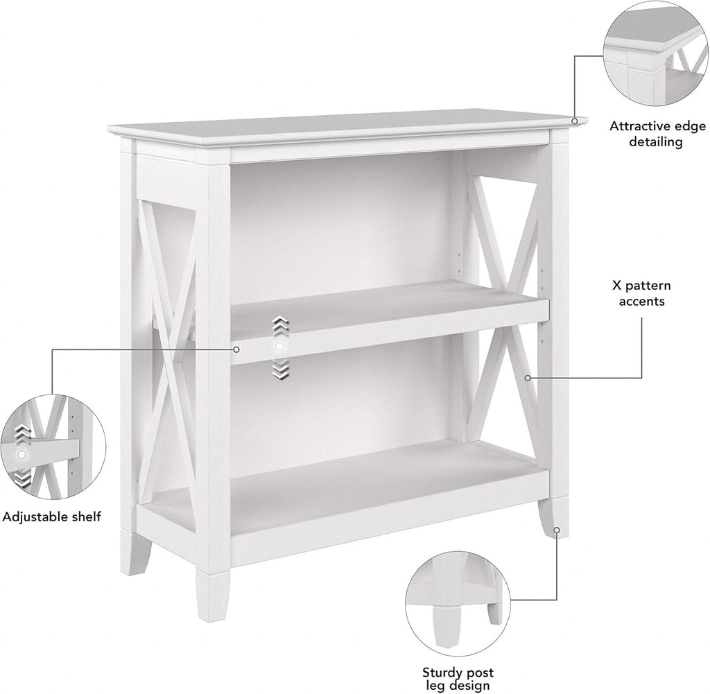 2 Shelf Bookcase in Pure White Oak A1229