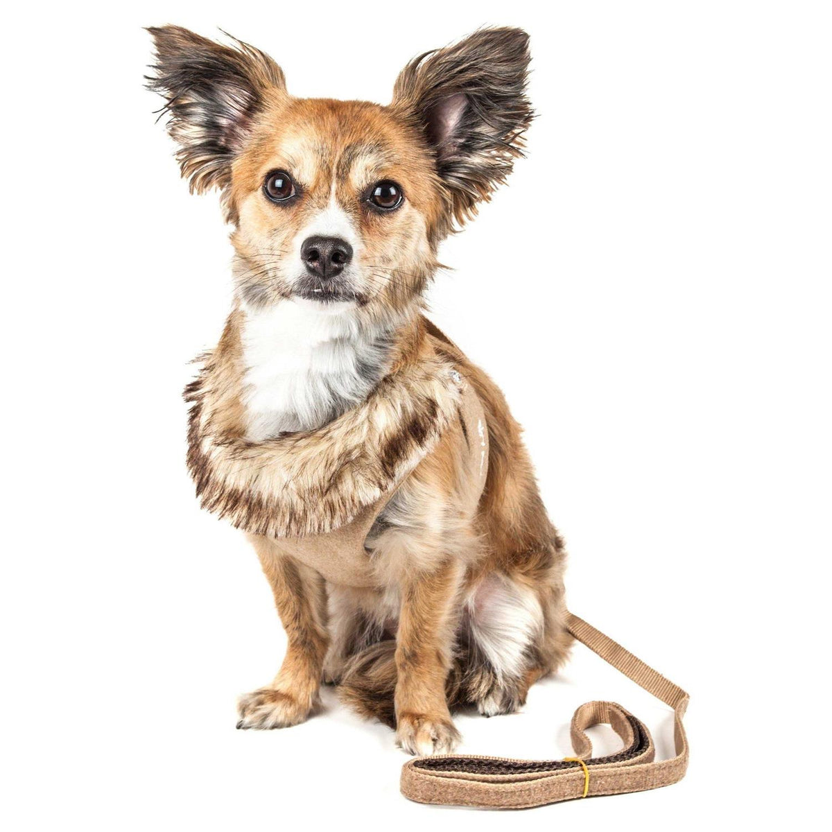 2 In 1 Adjustable Dog Harness Leash with Removable Fur Collar E733381