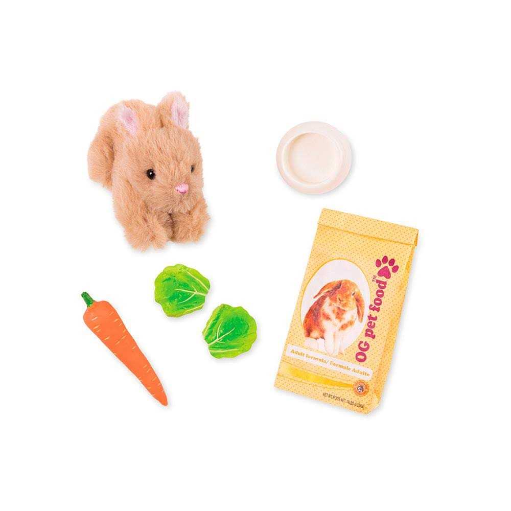 Mini Plush Pet Bunny 18 Accessory Set for Dolls B728