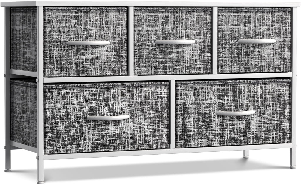 5 Drawer Storage Chest Dresser with Fabric Bins A581720