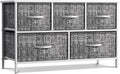 5 Drawer Storage Chest Dresser with Fabric Bins A581720