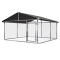 Outdoor Dog Kennel with Black UV & Water Resistant Cover W2010