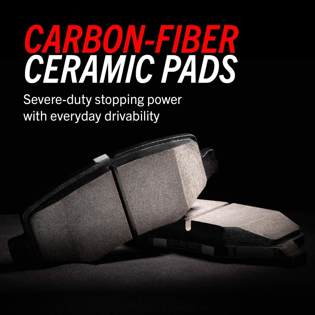 Front and Rear Carbon Fiber Brake Pads with Drilled & Slotted Brake Rotors Kit W53569