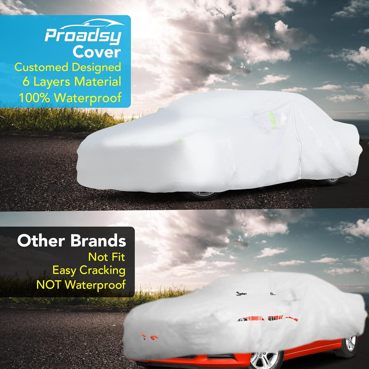 Waterproof All Weather Car Cover with Zipper O204