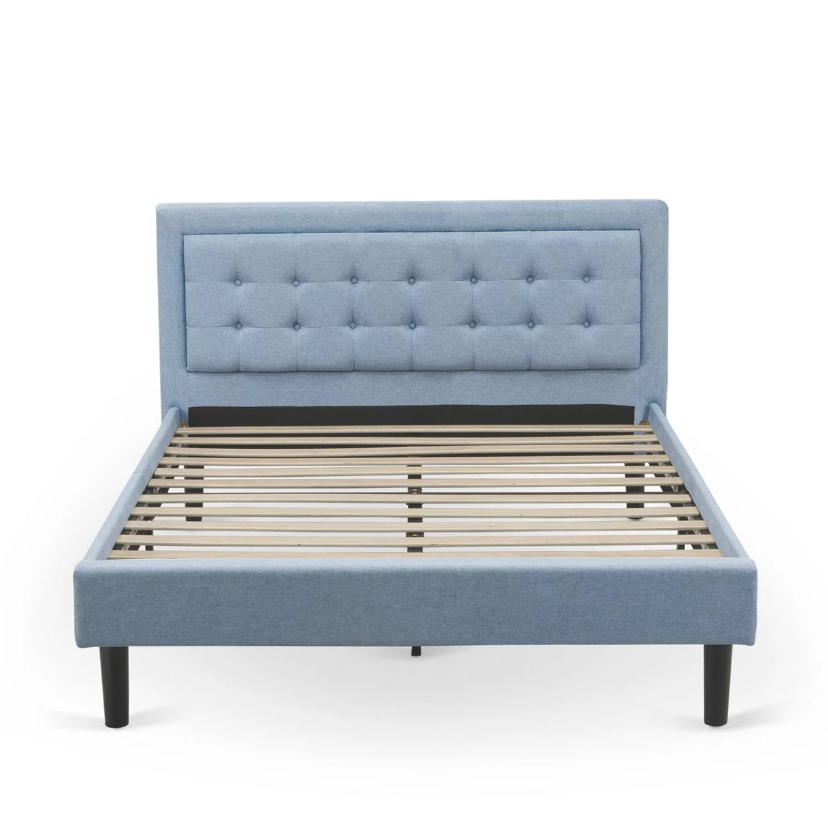 Denim Blue 2-piece Wood Platform Bedroom Set U5311