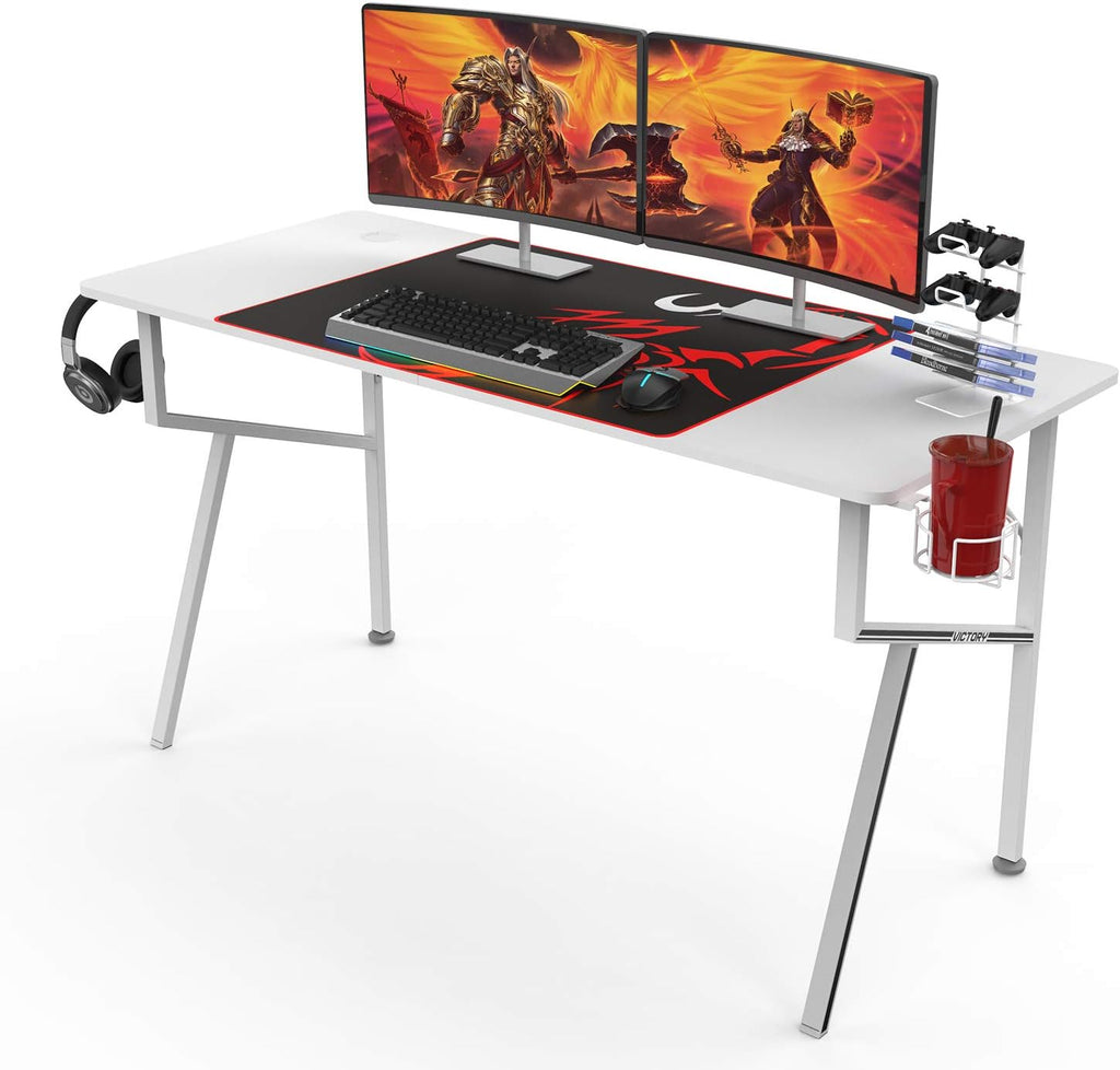 63'' Black Carbon Fiber Gaming Desk with Mouse Pad T37746