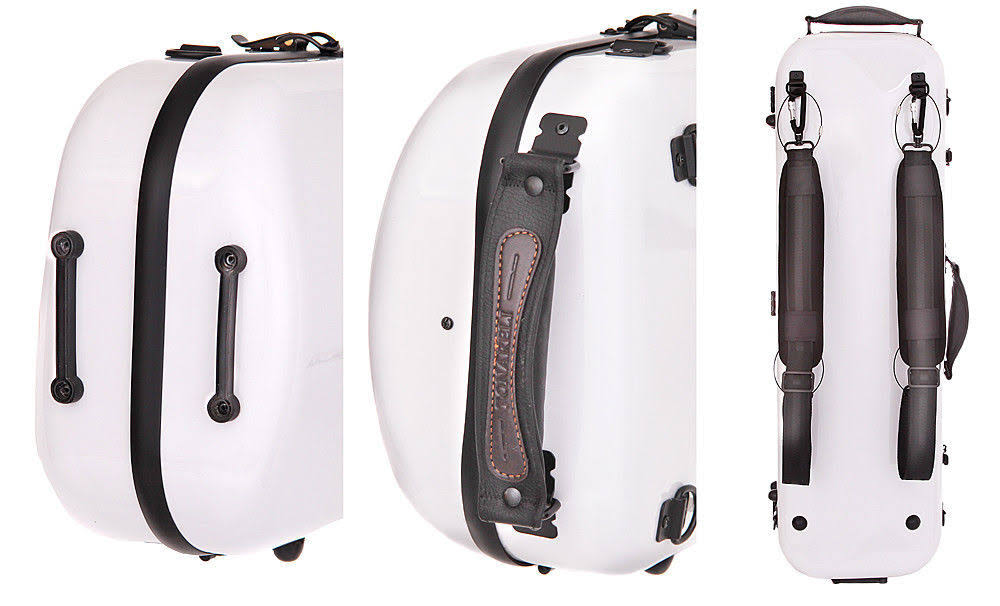 Fiberglass Oblong White Violin Case U1817