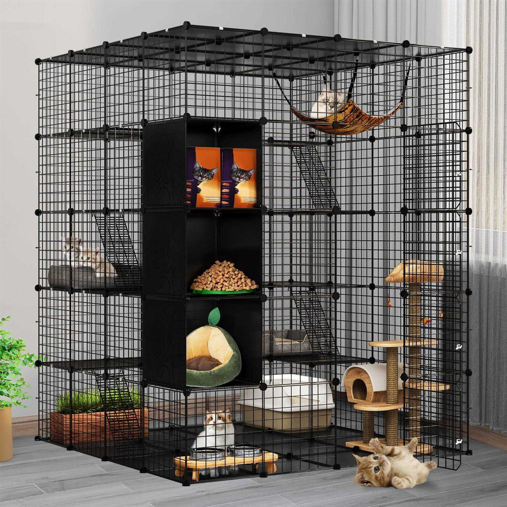 Large 5-Tier Cat Cage with Hammock B587412
