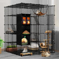 Large 5-Tier Cat Cage with Hammock B587412