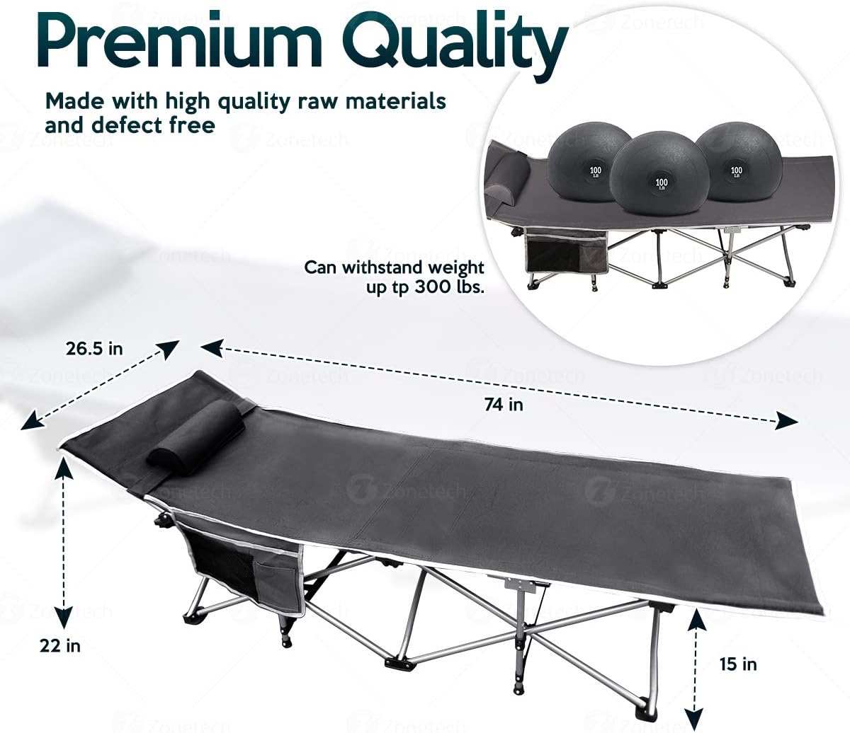 Folding Travel Cot 2 Pack Grey Lightweight Portable N622089