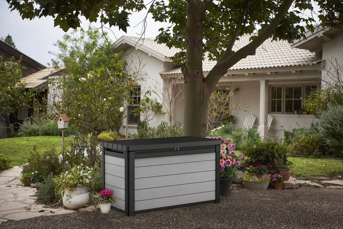 100 Gallon Resin Plastic Wood Deck Box E1739