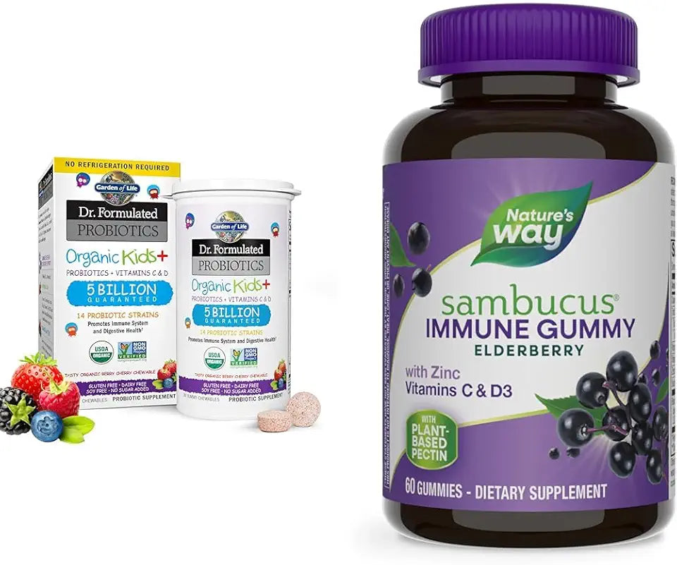 Berry Cherry Probiotics Vitamin C & D Gummies C153