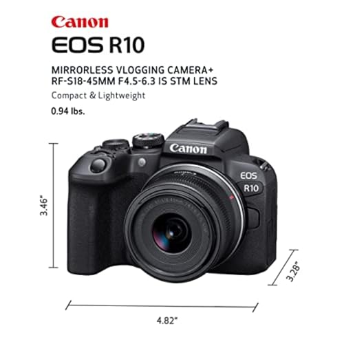 Mirrorless Camera with Lens, Tripod and Microphone, 24.2 Megapixel, 4K Video, Black Q5497