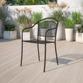 5 Pack Indoor-Outdoor Steel Patio Arm Chair Black D87094
